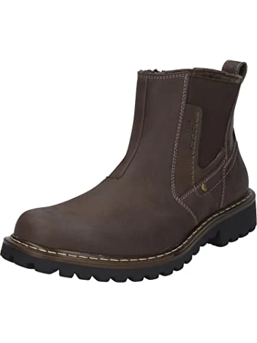 Men Ankle Boots Chance 49, Men´s Ankle Boots,Width G (Regular),Removable Insole,Ankle high,Zipper,Low Boots,Brown (Mocca),42 EU / 8 UK