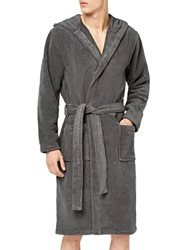 Men Bathrobe Towelling, Green (Magnet), M