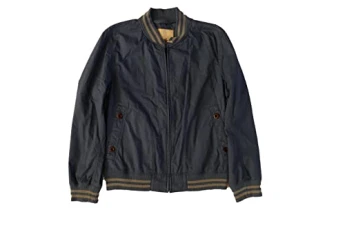 men blue pima cotton bomber varsity style jacket coat Ollit-D 50239871 Medium 38R men blue pima cotton bomber varsity style jacket coat Ollit-D 50239871 Medium 38R