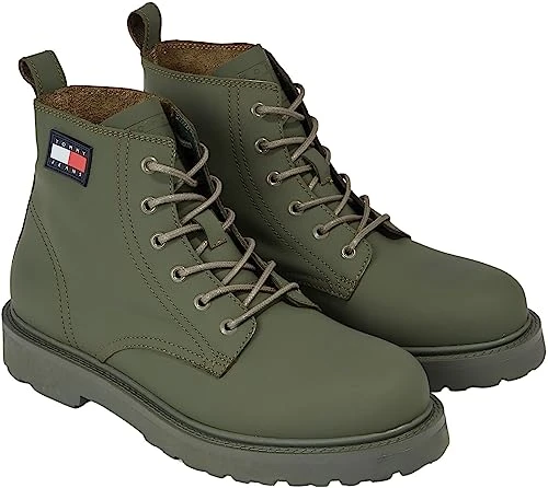 Men Chelsea Boot Lace Up , Green (Pewter Green), 7 UK