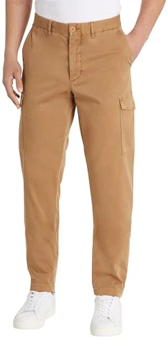 Men Chelsea Cargo Satin Trousers, Brown (Countryside Khaki), 31W / 36L