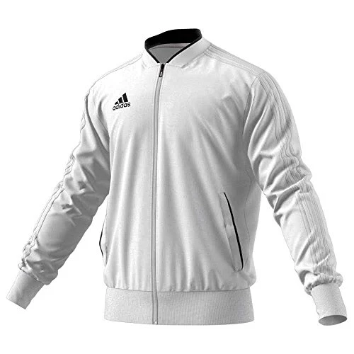 Men Condivo 18 Polyester Tracksuit Jacket - White/Black, Small