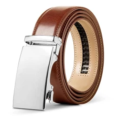 Men Cordovan Leather Auto Belt Gift Box Set