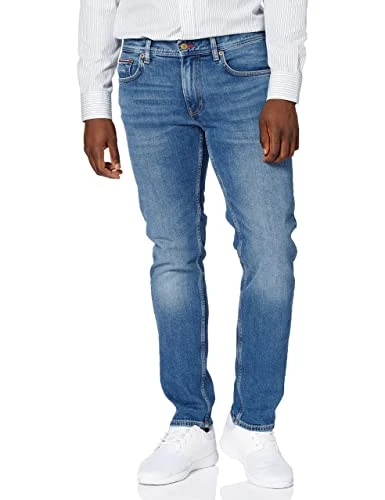 Men Core Straight Denton Jeans Stretch, Blue (Boston Indigo), 33W / 32L