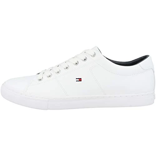 Men Essential Leather Trainers Cupsole, White (White), 42 EU