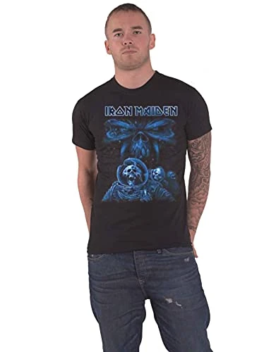 Men Final Frontier Blue Album Spaceman Short Sleeve T-Shirt, Black, XX-Large