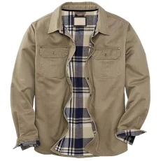 Men Jackets UK Clearance, Vintage Military Plain Colour Jacket Lapel Collar Long Sleeve Coat Lightweight Button Down Jackets No Hood Outwear Plaid Coats Motorbike Outdoor Daily Sport