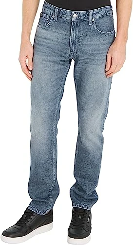 Men Jeans Authentic Straight Fit, Grey (Denim Grey), 32W / 32L