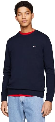 Men Jumper Crew Neck, Blue (Dark Night Navy), M