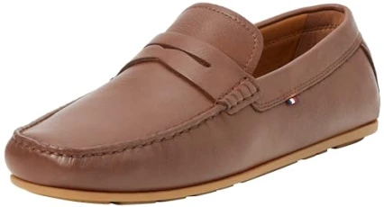 Men Loafers Casual Leather Driver, Brown (Winter Cognac), 42