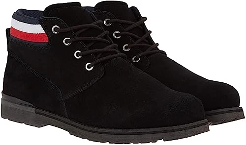 Men Low Boot Core Suede Boot, Black (Black), 10 UK