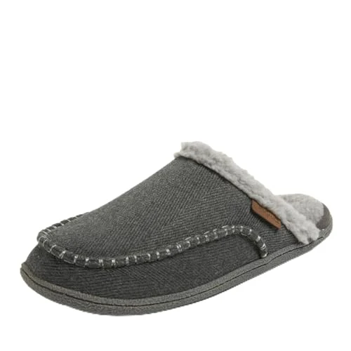 Men Matthew Moc Toe Scuff Indoor Outdoor Slippers Mule, gray, 12.5/13.5 UK