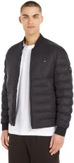 Men Packable Recycled Quilt Bomber Woven Jackets, XS, Black