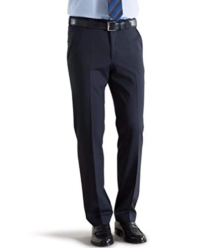 Men Pants Roma Wool - Navy - Fine Tropical Wool Chinos