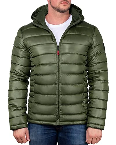 Men Quilted Jacket Casual Calender Kaki L