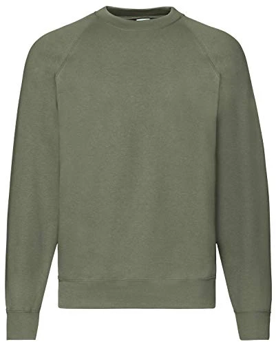 Men Raglan Classic Sweater, Green (Classic Olive), XX-Large