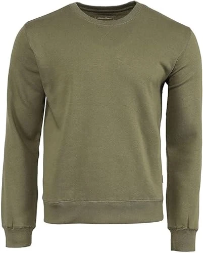 Men s Fleece Plush-Lined Fleece Crewneck Sweatshirt | Green, XXL