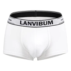 Men Sexy Mesh Boxer Briefs Fashion Bamboo Underwear for Men Soft Breathable Odor Control Performance Microfiber Long & Regular Leg Loose Lounge Multi-Packs Available Mens Boxer Briefs with Pouch