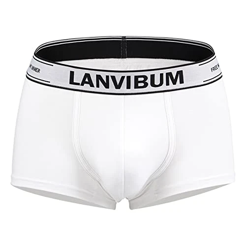Men Sexy Mesh Boxer Briefs Fashion Bamboo Underwear for Men Soft Breathable Odor Control Performance Microfiber Long & Regular Leg Loose Lounge Multi-Packs Available Mens Boxer Briefs with Pouch