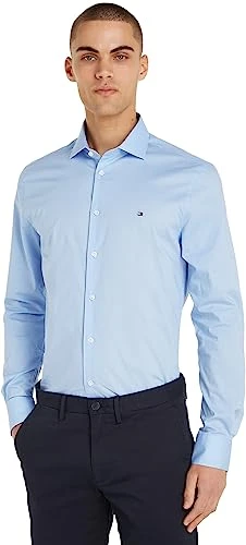 Men Shirt Long-Sleeve, Blue (Custom Color Light Blue), 37W