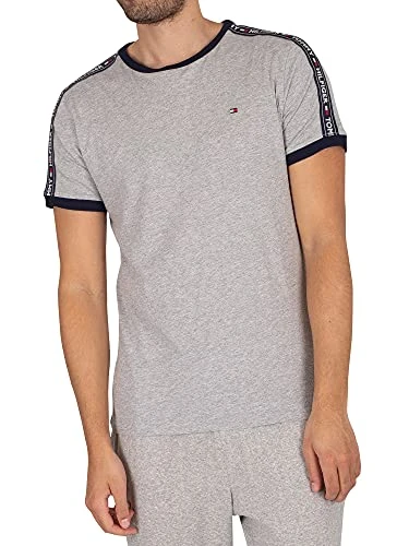 Men Short-Sleeve T-Shirt Crew Neck, Grey (Grey Heather), L