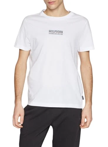Men Short-Sleeve T-Shirt Crew Neck, White (White), M