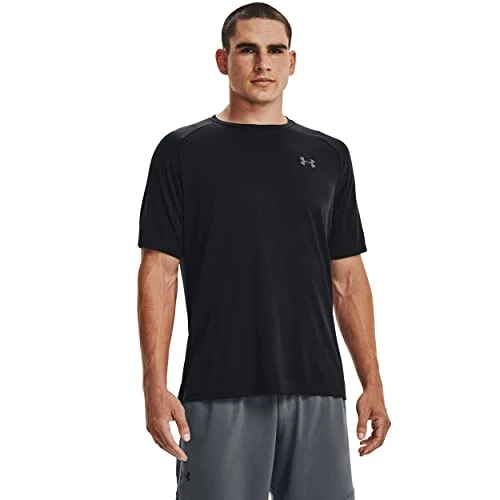 Men Tech 2. Shortsleeve, Light and Breathable Sports T-Shirt, Gym Clothes, Wicks Away Sweat & Dries 