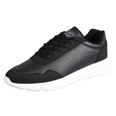 Men Trainers Lace up Casual Sports Gym Lightweight UK Shoes Black - ZetlandMVE 8 UK