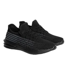 Men Trainers Lace up Sport Fitness Gym Lightweight Shoes UK Size 9 Black