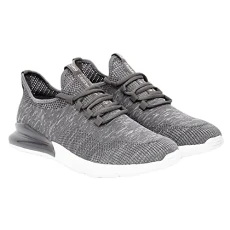 Men Trainers Lace up Sport Fitness Gym Lightweight UK Shoes Grey - Smitlay 9