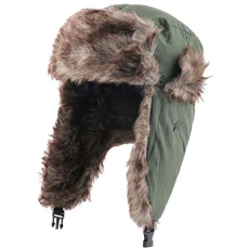 Men Trapper Hat Winter Windproof Ski Hat Warm Hunting Hat Women Russian Trooper Fur Earflap Winter Skiing Hat Cap Plaid Aviator Ushanka Eskimo Hats Skiing Cap Ear Flaps Hats Green