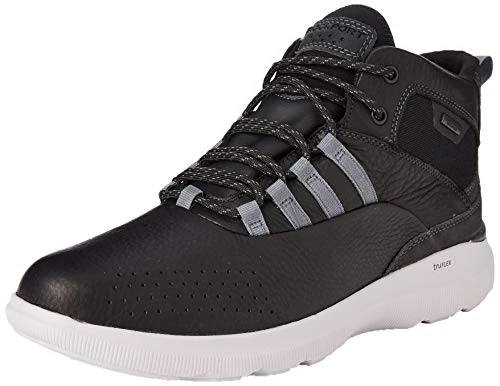 Men Truflex Hybrid Mid Waterproof Boot Combat, Black (Black Lea 002), 11 UK