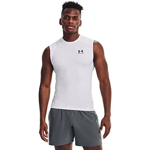 Men UA HG Armour Comp SL, Cooling & Breathable Tank Top for Men, Gym Vest with Anti-Odour Material