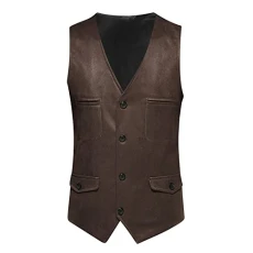 Men Vest Sleeveless V Neck Business Slim Fit Suit Tweed Fashion Waistcoat standard-fit Waistcoat Vest Big And Tall v neck Mens Blazer Slim Fit One Button Suits Jacket date Waistcoat