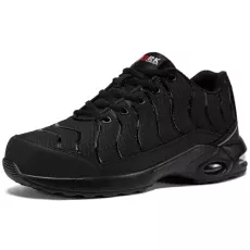 Men Wide Fit Safety Trainers Anti-Puncture Comfortable Work Trainers Steel Toe Cap Lightweight Safety Shoes Wide Protective Safety Footwear (Carbon Black,8UK/42EU Wide)