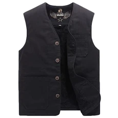 Men Winter Gilet Fleece Body Warmer Outdoor Warm Vest Windproof Gilet Jacket Camping Hunting Waistcoat with Pockets Black L Men Winter Gilet Fleece Body Warmer Outdoor Warm Vest Windproof Gilet Jacket Camping Hunting Waistcoat with Pockets Black L