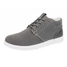 Men Winter Sneaker Low-Top Flat Trainers Lace-up Ankle Boots Warm Lining Casual Outdoor Sports Shoes