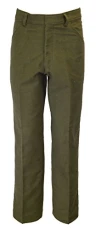 Men's 100% Cotton Yorkley Moleskin Trousers - Olive - W34 Regular (31'')