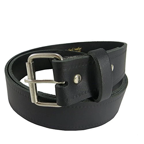 Mens 100% Leather Belts Real Genuine Premium Stylish Jeans Trouser Buckle Classic Formal Suit Belt Waistband Waist Strap(L-1.25" Style A)