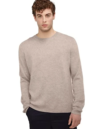 Men’s 100% Pure Cashmere Regular Fit Crew Neck Long Sleeve Sweater