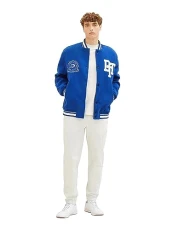 Men's 1037489 Relaxed fit College Terry Towelling Bomber Jacket with Logo Badge, 14531-shiny Royal Blue, L Men's 1037489 Relaxed fit College Terry Towelling Bomber Jacket with Logo Badge, 14531-shiny Royal Blue, L