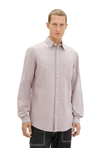 Men's 1038769 Shirt, 33867 Tawny Port Red Chambray, M