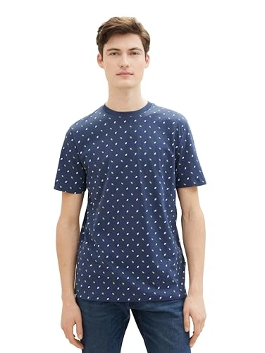 Men's 1040836 T-Shirt, 34998-Dark Blue Triangle D Print, M