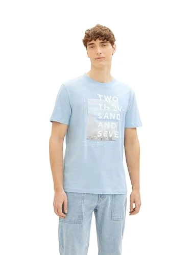 Men's 1040853 T-Shirt, 34591-Middle Sky Blue, L