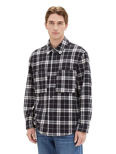 Men's 1041090 Jacket, 32685-Black White Classic Check, S