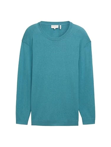 Men's 1044796 Plus Size Sweaters, 36299-Bright Teal Melange, 4XL