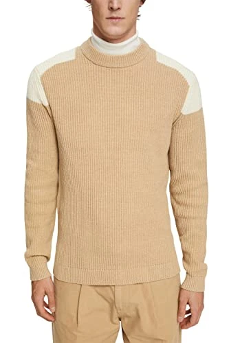 Men's 112ee2i311 Sweater, 254/Khaki Beige 5, XL