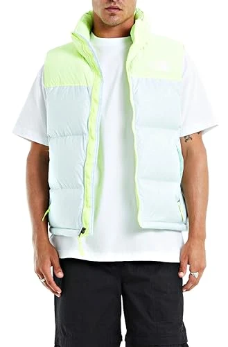 Men's 1996 Retro Nuptse Vest (US, Alpha, X-Large, Regular, Regular, Sky Light Blue/LD Yellow)