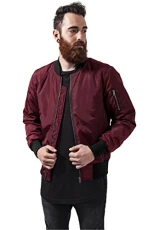 Men's 2-Tone Bomber Jacket, Multicolour (Burgundy/Black), Medium Men's 2-Tone Bomber Jacket, Multicolour (Burgundy/Black), Medium