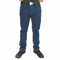 Mens 218 Denim Blue Stretch Work Jeans Classic Fit 5 Pocket Hardwearing Denim Trouser Pants Stonewash Designer Vintage Casual Comfort Short Leg 30'' Waist